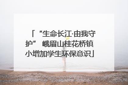 “生命长江·由我守护” 峨眉山桂花桥镇小增加学生环保意识