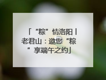 “粽”情洛阳丨老君山：邀您“粽”享端午之约