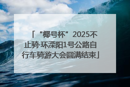 “椰号杯”2025不止骑·环溧阳1号公路自行车骑游大会圆满结束