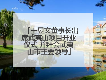 王昱文董事长出席武夷山项目开业仪式 并拜会武夷山市主要领导