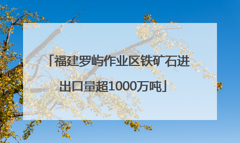 福建罗屿作业区铁矿石进出口量超1000万吨