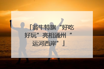 翁牛特旗“好吃好玩”亮相通州“运河西岸”