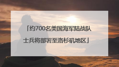 约700名美国海军陆战队士兵将部署至洛杉矶地区