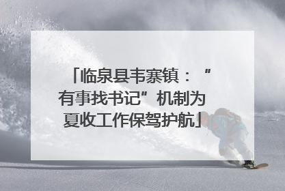 临泉县韦寨镇：“有事找书记”机制为夏收工作保驾护航