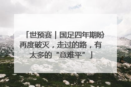 世预赛｜国足四年期盼再度破灭，走过的路，有太多的“意难平”