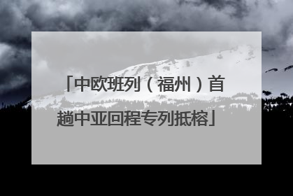 中欧班列（福州）首趟中亚回程专列抵榕