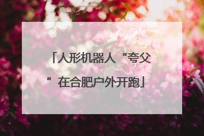人形机器人“夸父”在合肥户外开跑