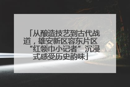 从酿造技艺到古代战道，雄安新区容东片区“红领巾小记者”沉浸式感受历史韵味