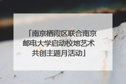 南京栖霞区联合南京邮电大学启动校地艺术共创主题月活动