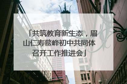 共筑教育新生态，眉山仁寿鳌峰初中共同体召开工作推进会