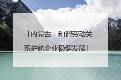 内蒙古：和谐劳动关系护航企业稳健发展