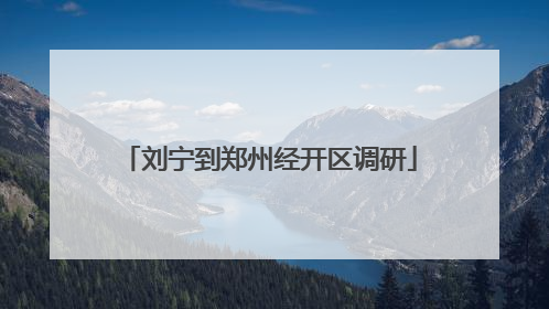刘宁到郑州经开区调研