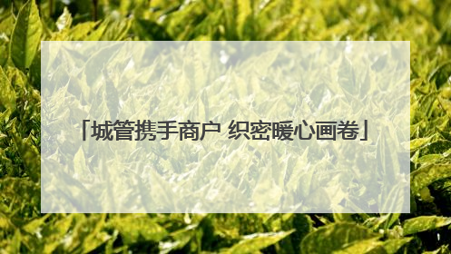 城管携手商户 织密暖心画卷