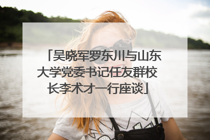 吴晓军罗东川与山东大学党委书记任友群校长李术才一行座谈