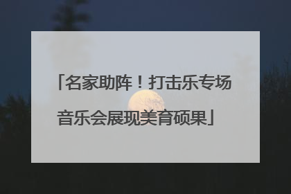 名家助阵！打击乐专场音乐会展现美育硕果