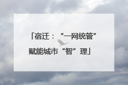宿迁：“一网统管”赋能城市“智”理