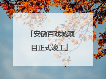 安徽百戏城项目正式竣工