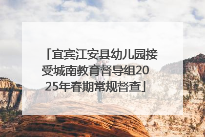 宜宾江安县幼儿园接受城南教育督导组2025年春期常规督查