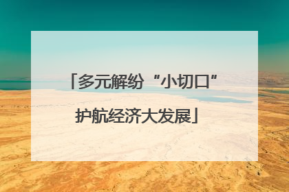 多元解纷“小切口” 护航经济大发展