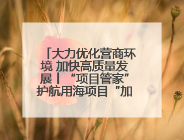 大力优化营商环境 加快高质量发展丨“项目管家”护航用海项目“加速跑”