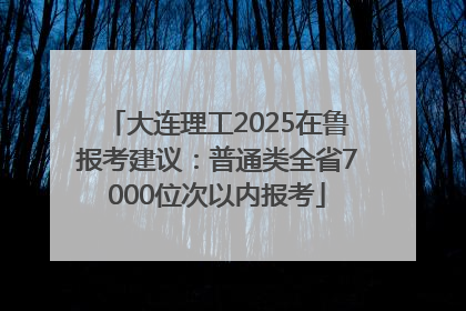 大连理工2025在鲁报考建议：普通类全省7000位次以内报考
