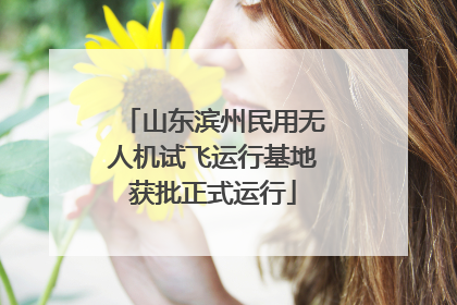 山东滨州民用无人机试飞运行基地获批正式运行