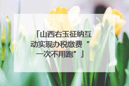 山西右玉征纳互动实现办税缴费“一次不用跑”