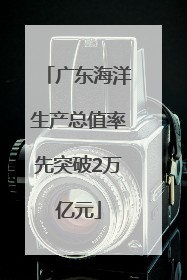 广东海洋生产总值率先突破2万亿元