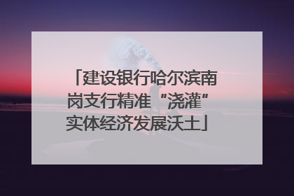 建设银行哈尔滨南岗支行精准“浇灌”实体经济发展沃土