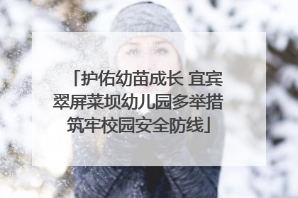 护佑幼苗成长 宜宾翠屏菜坝幼儿园多举措筑牢校园安全防线
