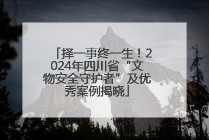 择一事终一生！2024年四川省“文物安全守护者”及优秀案例揭晓