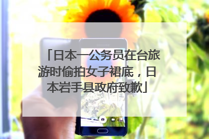 日本一公务员在台旅游时偷拍女子裙底，日本岩手县政府致歉
