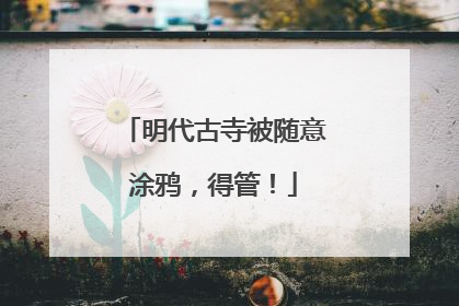 明代古寺被随意涂鸦，得管！