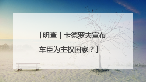 明查｜卡德罗夫宣布车臣为主权国家？