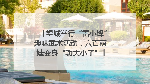 望城举行“雷小锋”趣味武术活动，六百萌娃变身“功夫小子”