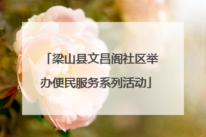 梁山县文昌阁社区举办便民服务系列活动
