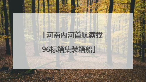 河南内河首航满载96标箱集装箱船