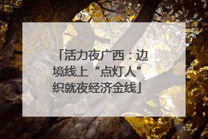 活力夜广西：边境线上“点灯人”织就夜经济金线