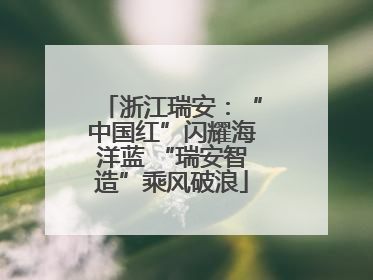 浙江瑞安：“中国红”闪耀海洋蓝 “瑞安智造”乘风破浪
