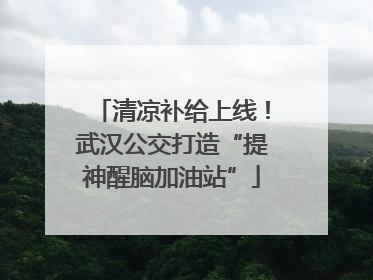 清凉补给上线！武汉公交打造“提神醒脑加油站”