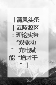 清风头条｜武陵源区：理论实务“双驱动 ” 充电赋能“增才干”