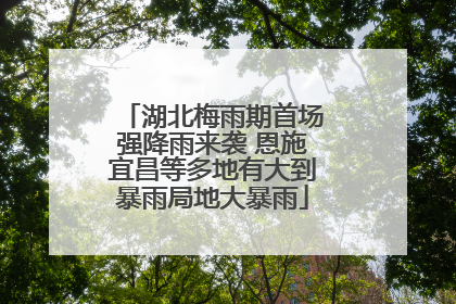 湖北梅雨期首场强降雨来袭 恩施宜昌等多地有大到暴雨局地大暴雨