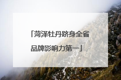 菏泽牡丹跻身全省品牌影响力第一