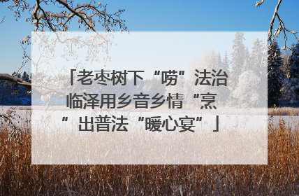老枣树下“唠”法治 临泽用乡音乡情“烹”出普法“暖心宴”