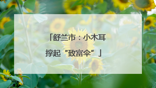 舒兰市：小木耳撑起“致富伞”