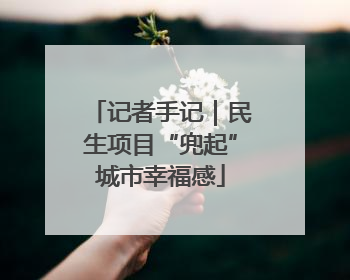 记者手记｜民生项目“兜起”城市幸福感