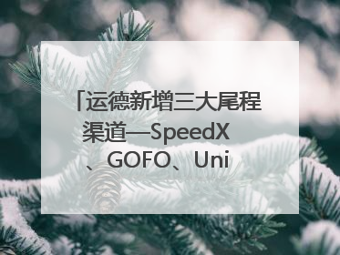 运德新增三大尾程渠道—SpeedX、GOFO、Uniuni，物流效率跃升50%！