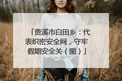 贵溪市白田乡：代表织密安全网，守牢假期安全关（图）
