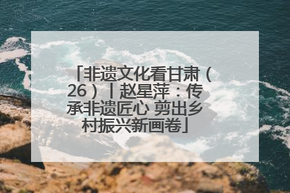 非遗文化看甘肃（26）丨赵星萍：传承非遗匠心 剪出乡村振兴新画卷