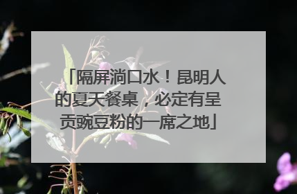 隔屏淌口水！昆明人的夏天餐桌，必定有呈贡豌豆粉的一席之地